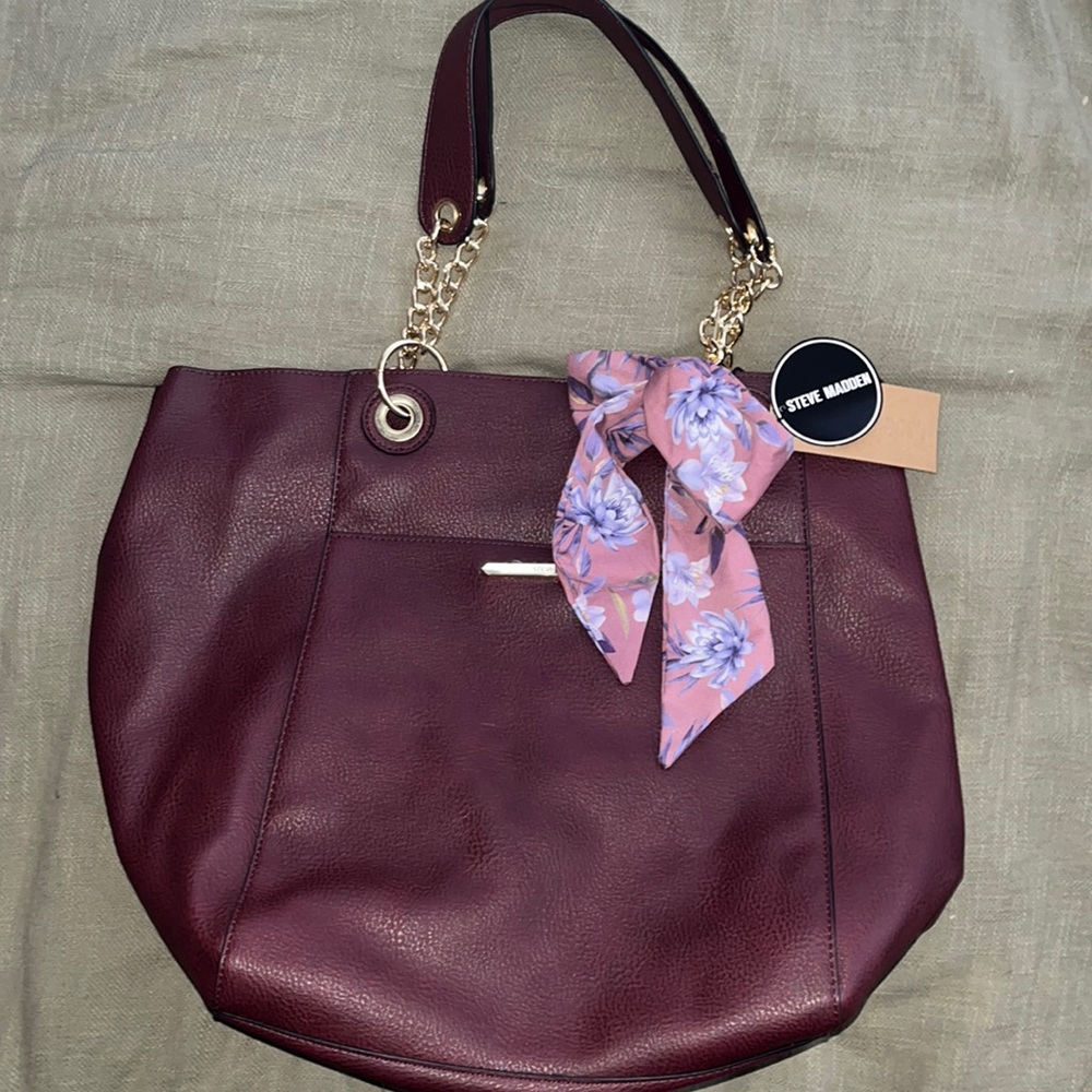Steven Madden Purple xl Shoulder Purse Bag NWT